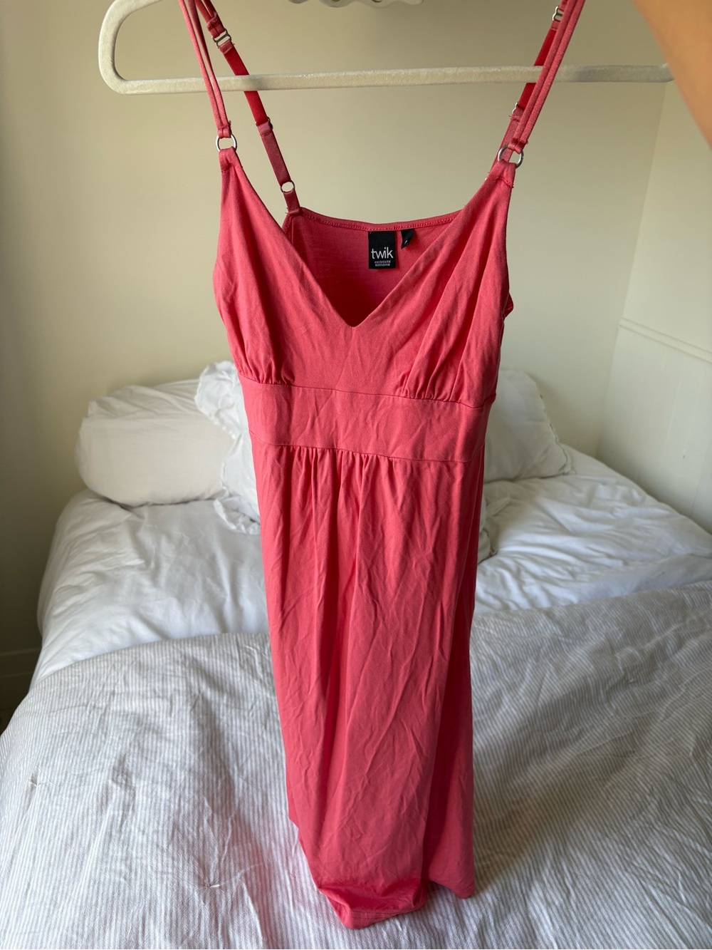 vintage 90's y2k coral Bodycon Dress - Picture 5 of 6